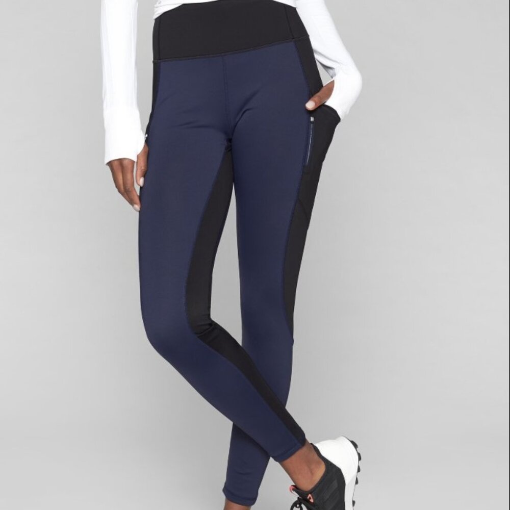Athleta Navy and Black Leggings